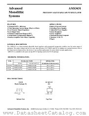 AMS3431 datasheet pdf Advanced Monolithic Systems