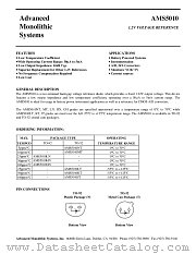 AMS5010 datasheet pdf Advanced Monolithic Systems