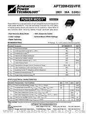 APT20M45SVFR datasheet pdf Advanced Power Technology