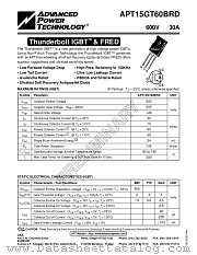 APT15GT60BRD datasheet pdf Advanced Power Technology