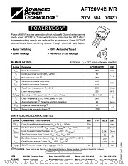 APT20M42HVR datasheet pdf Advanced Power Technology