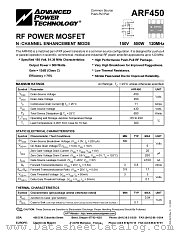 ARF450 datasheet pdf Advanced Power Technology