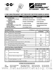 APT30DS60H datasheet pdf Advanced Power Technology