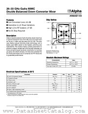 AM028D1-00 datasheet pdf Alpha Industries Inc