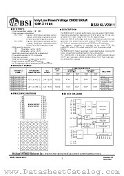 BS616LV2011 datasheet pdf Brilliance Semiconductor