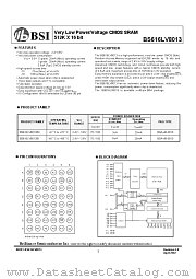 BS616LV8013 datasheet pdf Brilliance Semiconductor