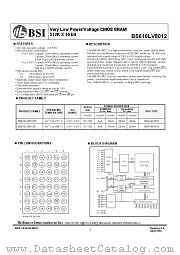 BS616LV8012 datasheet pdf Brilliance Semiconductor