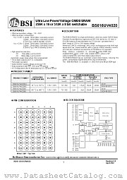 BS616UV4020 datasheet pdf Brilliance Semiconductor