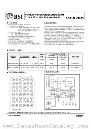 BS616LV8025 datasheet pdf Brilliance Semiconductor