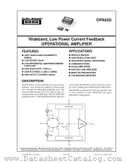 OPA658 datasheet pdf Burr Brown