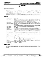 EM73461B datasheet pdf ELAN Microelectronics