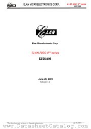EPD1600 datasheet pdf ELAN Microelectronics