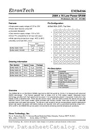 EM564166 datasheet pdf Etron Tech