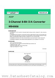 MB40958 datasheet pdf Fujitsu Microelectronics