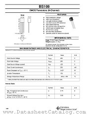 BS108 datasheet pdf General Semiconductor