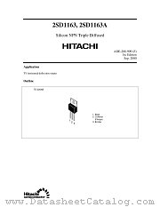 2SD1163A datasheet pdf Hitachi Semiconductor
