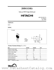 2SD1113(K) datasheet pdf Hitachi Semiconductor