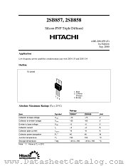 2SB857 datasheet pdf Hitachi Semiconductor