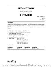 HD74ALVC1G04 datasheet pdf Hitachi Semiconductor