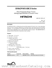 HM62W8511HCJPI datasheet pdf Hitachi Semiconductor