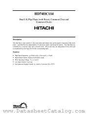 HD74HC114 datasheet pdf Hitachi Semiconductor