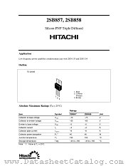 2SB857 datasheet pdf Hitachi Semiconductor