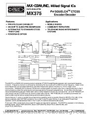 MX375 datasheet pdf MXCOM