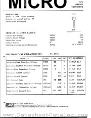 2N3414 datasheet pdf Micro Electronics