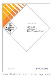 MSP34X0G datasheet pdf Micronas