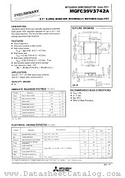 MGFC39V3742A datasheet pdf Mitsubishi Electric Corporation