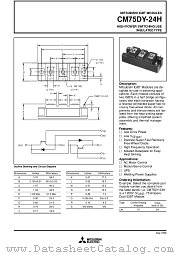 CM75DY-24H datasheet pdf Mitsubishi Electric Corporation