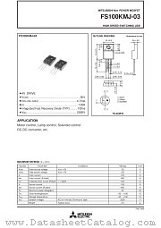 FS100KMJ-03 datasheet pdf Mitsubishi Electric Corporation