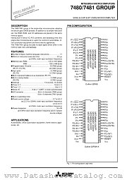M37480E8-XXXSP datasheet pdf Mitsubishi Electric Corporation