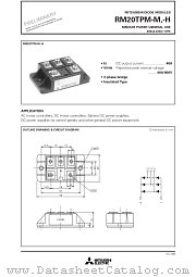 RM20TPM-H datasheet pdf Mitsubishi Electric Corporation