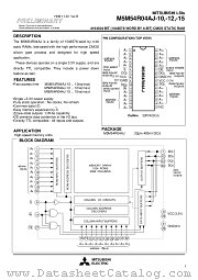M5M54R04AJ-10 datasheet pdf Mitsubishi Electric Corporation