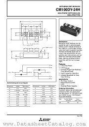 CM100DY-24H datasheet pdf Mitsubishi Electric Corporation