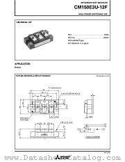 CM150E3U-12F datasheet pdf Mitsubishi Electric Corporation