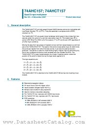 74AHCT157BQ datasheet pdf NXP Semiconductors