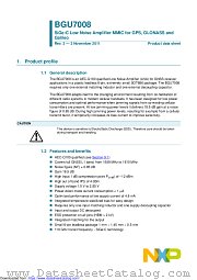 BGU7008 datasheet pdf NXP Semiconductors