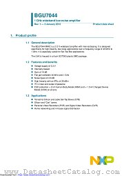 BGU7044 datasheet pdf NXP Semiconductors