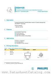BSH108 datasheet pdf NXP Semiconductors