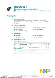 BSS138BK datasheet pdf NXP Semiconductors