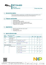 BT134-600 datasheet pdf NXP Semiconductors