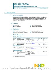 BUK7226-75A datasheet pdf NXP Semiconductors