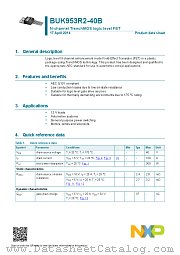 BUK953R2-40B datasheet pdf NXP Semiconductors