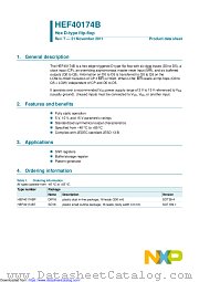 HEF40174BT datasheet pdf NXP Semiconductors