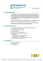 HEF4040BT-Q100 datasheet pdf NXP Semiconductors