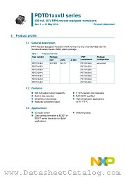 PDTD143XU datasheet pdf NXP Semiconductors