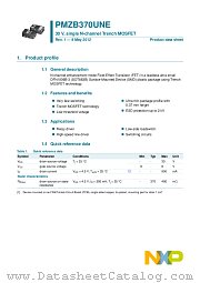 PMZB370UNE datasheet pdf NXP Semiconductors