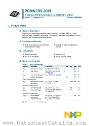 PSMN2R5-30YL datasheet pdf NXP Semiconductors